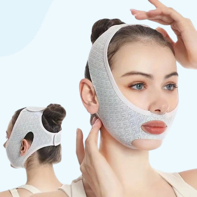 Valam Facial Slimming Belt, Double Chin Reducer Reusable V-Shape Face Mask (38)  Face Shaping Mask