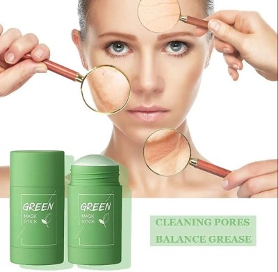 REIMICHI Green Tea Purifying Clay Stick mask, Detoxing & Toning Face Mask Stick  Face Shaping Mask