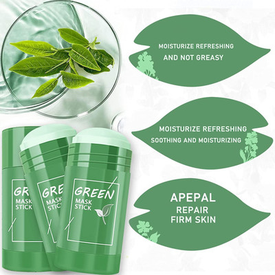 REIMICHI New Green Tea Mud Mask Stick Oil Control Moisturizing Hydrating Face Combo(80 g)