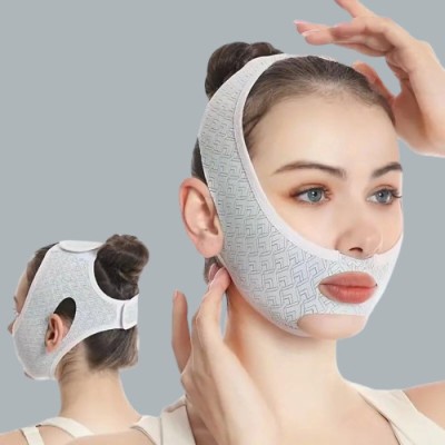 Mahaprabhu Facial Slimming Belt, Double Chin Reducer Reusable V-Shape Face Mask (11)  Face Shaping Mask