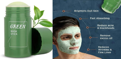 ADJD Green Tea Purifying Clay Stick Mask Anti Acne Cleaning Solid Mask Stick For Face  Face Shaping Mask