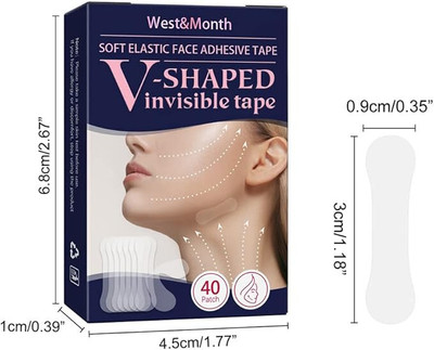 NIYANETAIL V shaped Mask Invisible Tape Face Shaping Mask Tape Lifting Firming Lasting  Face Shaping Mask