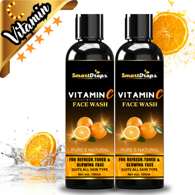 smartdrops Vitamin C  For clarifies||skin radiance||(pack of 2) Face Wash(200 ml)