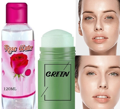 GFSU - GO FOR SOMETHING UNIQUE Green Tea Purifying Clay Stick mask With rose water(2 Items in the set)