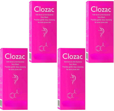 DOOMSDAY CLOZAC FACEWASH ANTI ACNE & ANTI BACTRERIAL FOR HEALTHY & SOFT SKIN PACK OF- 60ml x 4 Face Wash(240 ml)