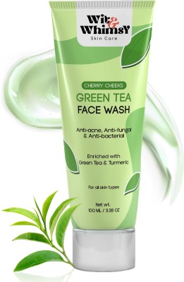 Wit and Whimsy Green Tea Anti-acne, Anti-fungal & Anti-bacterial  Face Wash(100 ml)