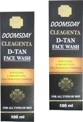 DOOMSDAY CLEAGENTA D-TAN FACE WASH WHITENING & TAN REMOVING FORMULA PACK OF 2 Face Wash(200 ml)