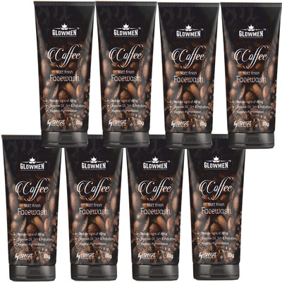 NG MART GLOWMEN COFFEE FACEWASH FOR REDUCE IMPURITIES & DUST , PIMPLES PACK OF - 8 Face Wash(480 g)