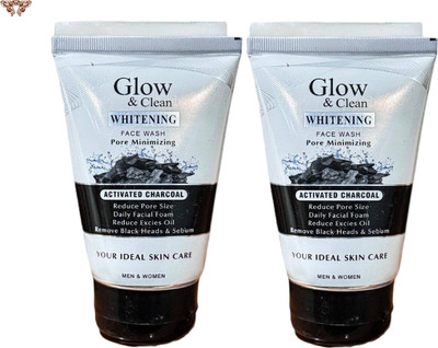Glow & Clean Charcoal 5X Deep Clean  – Pack of 2 Face Wash(200 g)