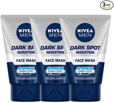 NIVEA Men Dark Spot Reduction(Pack 3)100ml  Face Wash(300 ml)