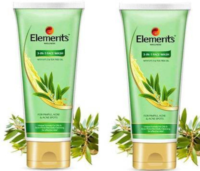 Element 3-IN-1 FACE WASH  pack of 2 (240 g) Face Wash(200 g)