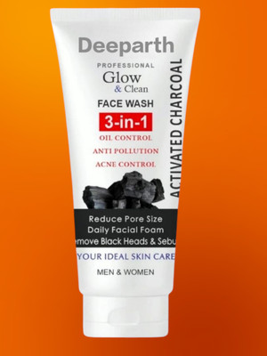 Deeparth 3 in 1 Charcoal Skin Purifying For Oily Skin-/pack-1 Face Wash(150 g)