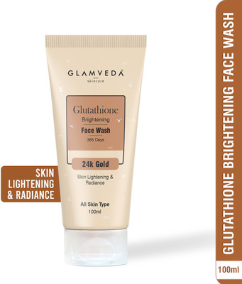 GLAMVEDA Glutathione 24 k Gold Dark Spots Removal | sls & Paraben Free Face Wash(100 ml)