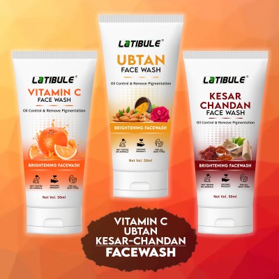 Latibule Vitamin c ,Ubtan, kesar Chandan  For Glowing, Acne Scars, Brightening, For All Skin Types Face Wash(150 ml)