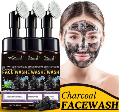Phillauri Activated Charcoal Anti-Pollution for Deep Pore Cleaning Face Wash(450 ml)