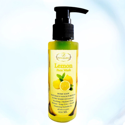 Pihaaru Soap-Free Lemon  with Radiant Glow Formula – 100ml/ Face Wash(100 ml)