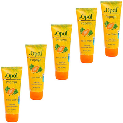COSMORA OPAL PAPAYA FACEWA5H FOR DEEP CLEANSING & GLOWING SKIN PACK OF - 60ml x 5 Face Wash(300 ml)
