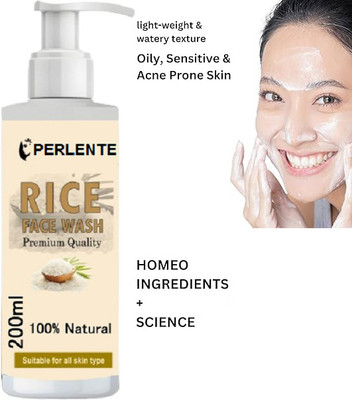 PERLENTE Whitening Wash with Rice Water – Glow & Clean VRDN-830 Face Wash(200 g)