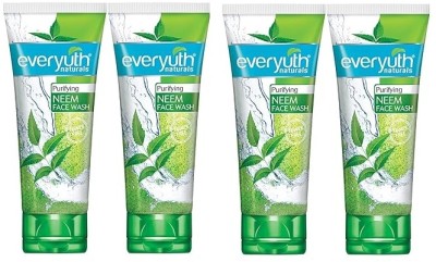 Everyuth Naturals Antibacterial Neem&Tea Tree Oil|Hydrated,Clear&Healthy Skin Face Wash(50 g)