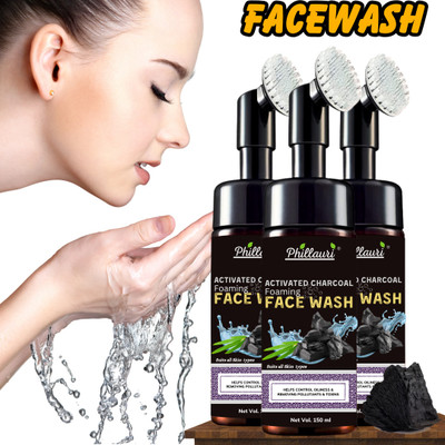 Phillauri Skin Brightening with Activated Charcoal Foaming Face Wash(450 ml)