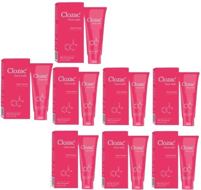 clozac facewash pack of 8 Face Wash(480 ml)