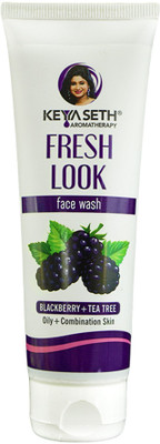 KEYA SETH AROMATHERAPY Fresh Look Blackberry & Tea tree  Deeply Cleanses Skin with Oil Controlling Properties for Oily Skin, 100ml Face Wash(100 ml)