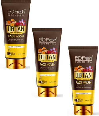 UBTAN Remove Dirt with Turmeric,Walnut Oil & Saffron 3 Face Wash(100 ml)