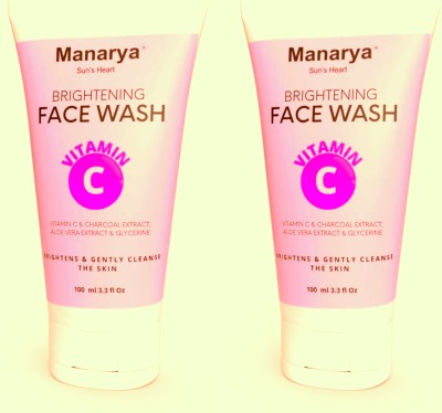 Manarya Sun's Heart Vitamin C & Himalayan Charcoal Purifying Combo  Face Wash(200 ml)