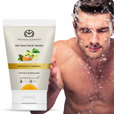 THE MAN COMPANY De-Tan FaceWash with Turmeric & Moringa | Skin Brightening | Tan Removal | Face Wash(100 g)