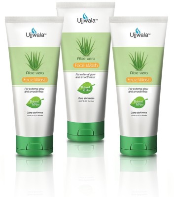 Ujjwala Aloe Vero Gel  50g Pack of 3 Face Wash(150 g)