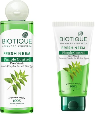 BIOTIQUE Fresh Neem  200ml & Fresh Neem  150ml. Face Wash(350 ml)