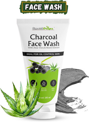 smartdrops Charcoal Infused Cleanser for Clear Skin & Excess Oil Control Face Wash(100 ml)