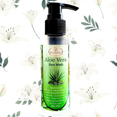 Pihaaru Natural Aloe Vera  – Herbal Care for Healthy Skin– 100ml< Face Wash(100 ml)