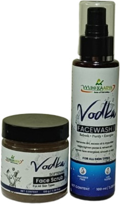 MIHIKAARYA Combo of Vodka Scrub and  (100ml+100ml) Face Wash(200 ml)