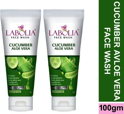 LABOLIA Cucumber Aloe Vera  50gm Pack of 2 Face Wash(100 g)