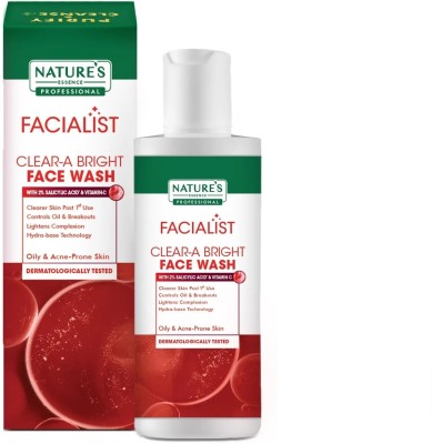 Nature's Essence Clear-A Bright  with Salicylic Acid and Vitamin-C (Pack of 2) Face Wash(200 g)