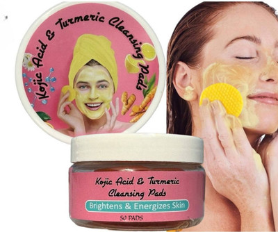 BEAUTYATH Kojic Acid Face Cleansing Pads for Dull Skin & Brightening 50pad(50 Units)