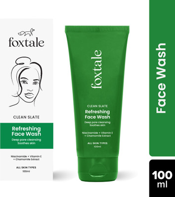 Foxtale Refreshing  with Niacinamide & Vitamin E, Deeply Cleans Pores and Soothes Skin Face Wash(100 ml)
