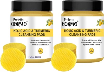 Prefetto COSMO Kojic Acid & Turmeric Cleansing Pads for Dark Spot Treatment Face Wash(200 g)