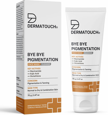 DERMATOUCH Bye Bye Pigmentation |Anti Pigmentation with Niacinamide & Glutathione Men & Women All Skin Types Face Wash(70 g)