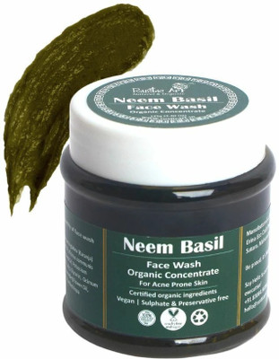 RUSTIC ART Organic Neem Basil Concentrate|Anti Acne Deep Cleansing|SLS Free Face Wash(125 g)