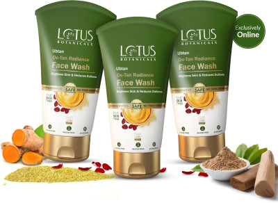 Lotus Botanicals Ubtan De-Tan Radiance  | Infused with 24K Gold Face Wash(300 ml)