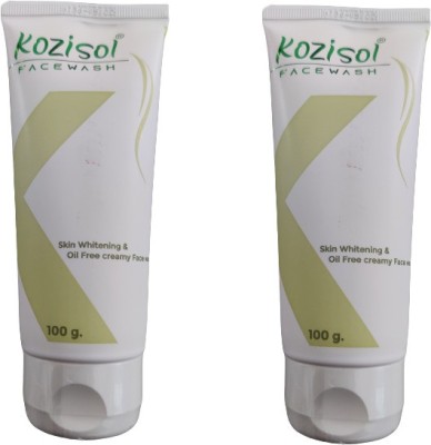 Kozisol Skin Whitening & Oil free Creamy Facewash ( pack of 2 ) Face Wash(200 g)