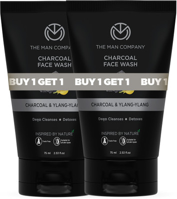 THE MAN COMPANY Charcoal  (1+1) To Remove Blackheads & Acne Oil Control For Men Face Wash(150 g)