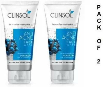 Clinsol Anti Acne  Pack of 2 Face Wash(120 g)