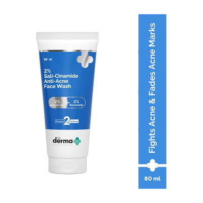 The Derma Co Sali-Cinamide Anti-Acne with 2% Salicylic Acid & 2% Niacinamide Face Wash(80 ml)