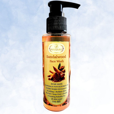 Pihaaru Sandalwood Radiance  – Gentle & Soap Free – 100ml/ Face Wash(100 ml)