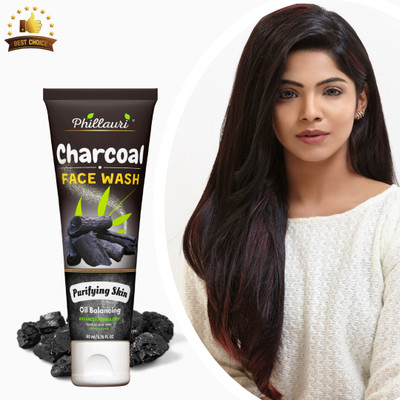 Phillauri Clear Skin Starts Here Activated Charcoal Facewash For Women & Men Men & Women All Skin Types Face Wash(60 ml)