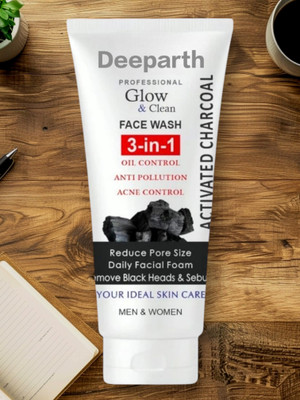 Deeparth 3 in 1 Charcoal Gel for Removing Impurities Anti Blackhead -/1pic Face Wash(150 g)