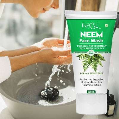 IKOTAL Neem Antibacterial  Men & Women | Hyderated Spot Removal & Oil Control Face Wash(200 ml)